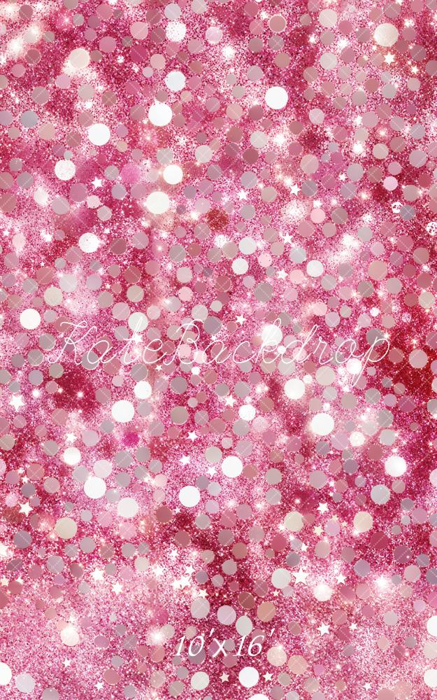 Kate Sweep Pink Glitter Bokeh Backdrop Designed by Emetselch