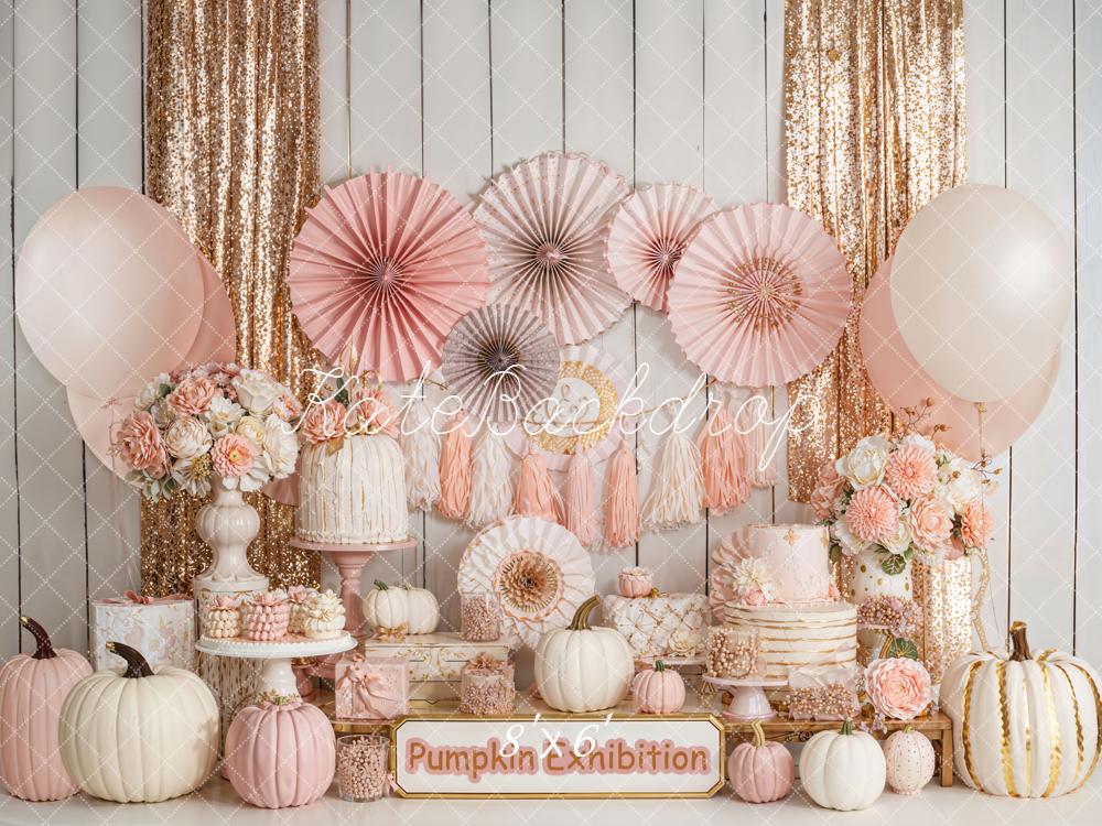 Kate Pumpkin Exhibition Backdrop Cake Smash Designed by Emetselch - Kate Backdrop AU