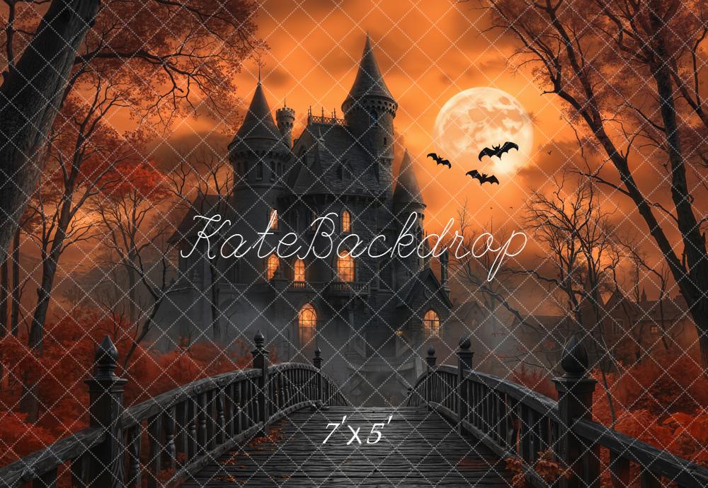 Kate Halloween Haunted House Backdrop Designed by Emetselch