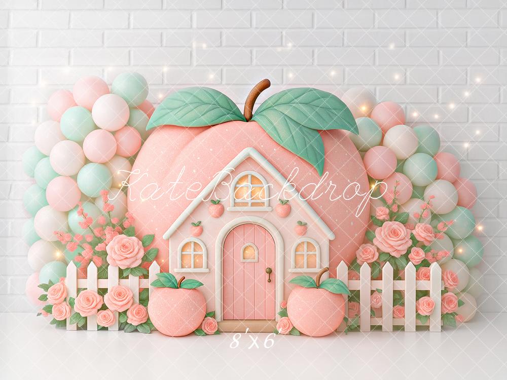 Kate Peach House Balloons Backdrop Designed by Ashley Paul