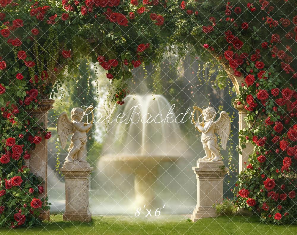 Kate Garden Arch Cherub Fountain Backdrop Designed by Emetselch