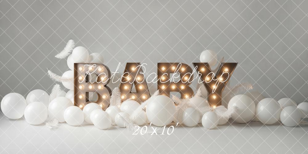 Kate Baby Marquee Letters Balloons Backdrop Designed by Emetselch