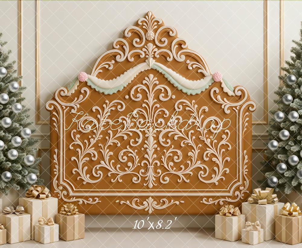 Kate Christmas Gingerbread Headboard Backdrop Designed by Mini MakeBelieve - Kate Backdrop AU
