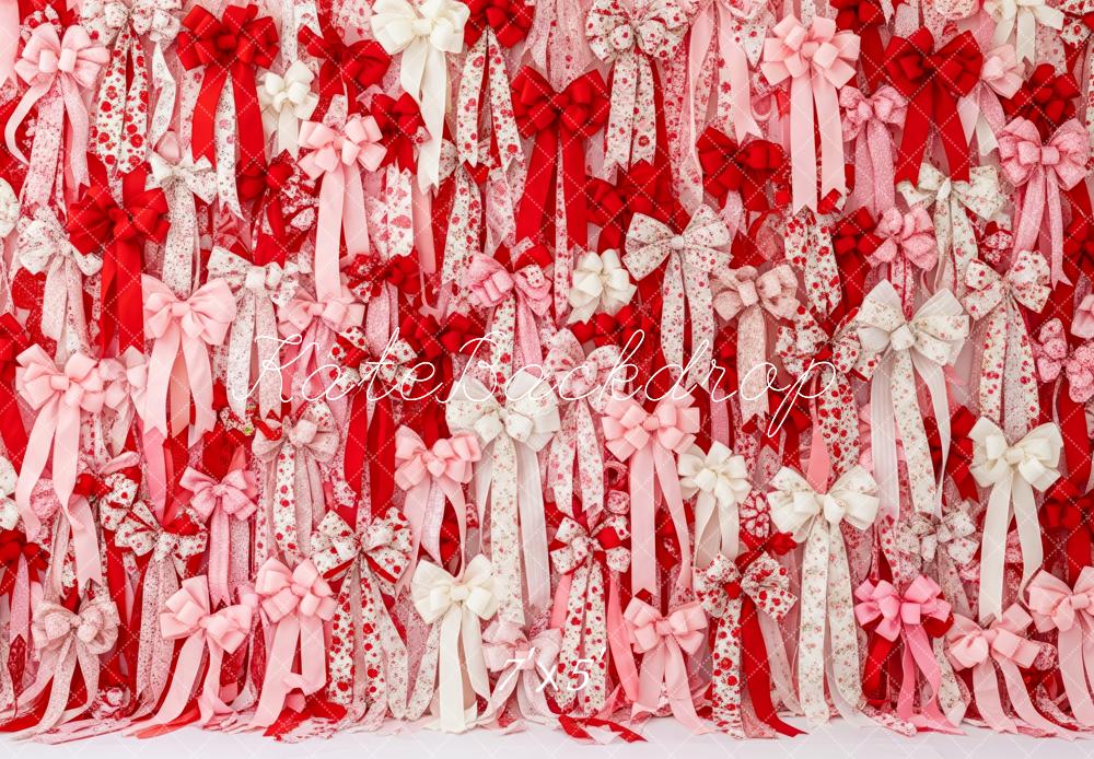 Kate Ribbons Bows Valentine's Day Backdrop Designed by Patty Roberts