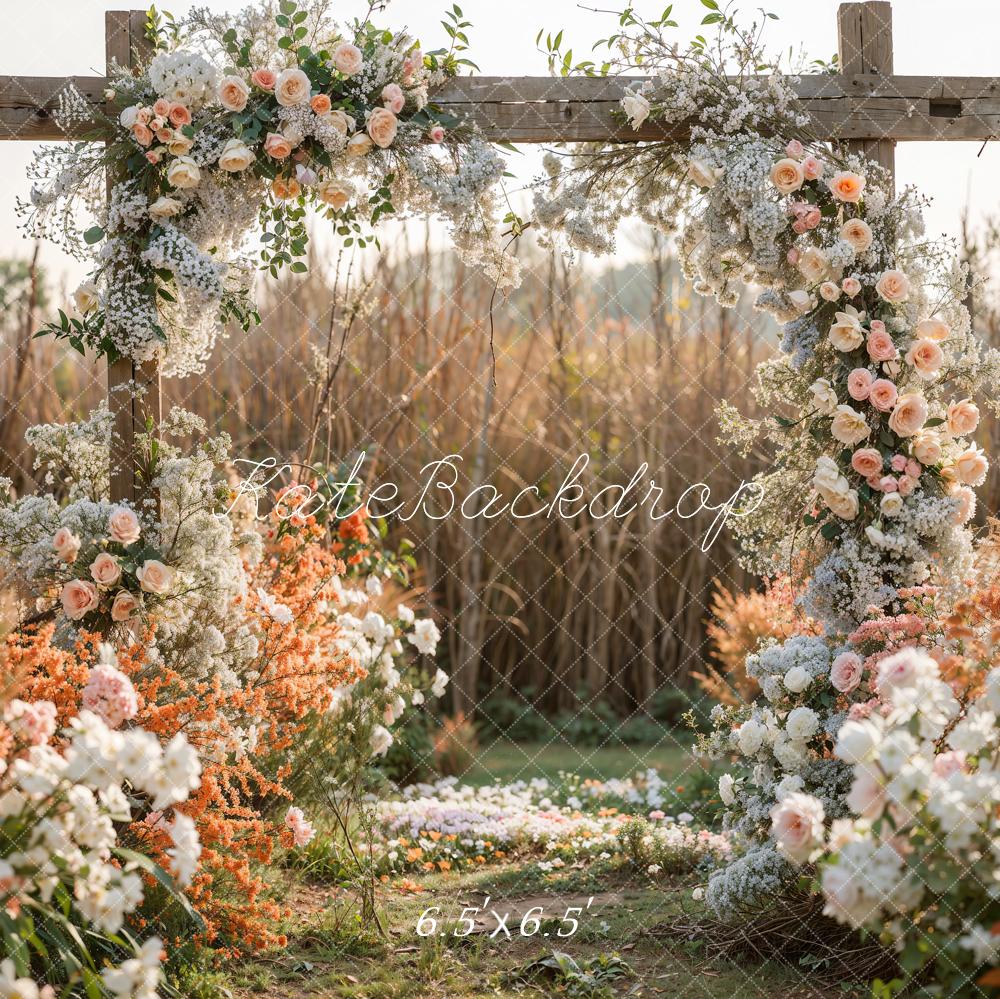 Kate Autumn Wooden Flower Frame Backdrop Designed by Emetselch
