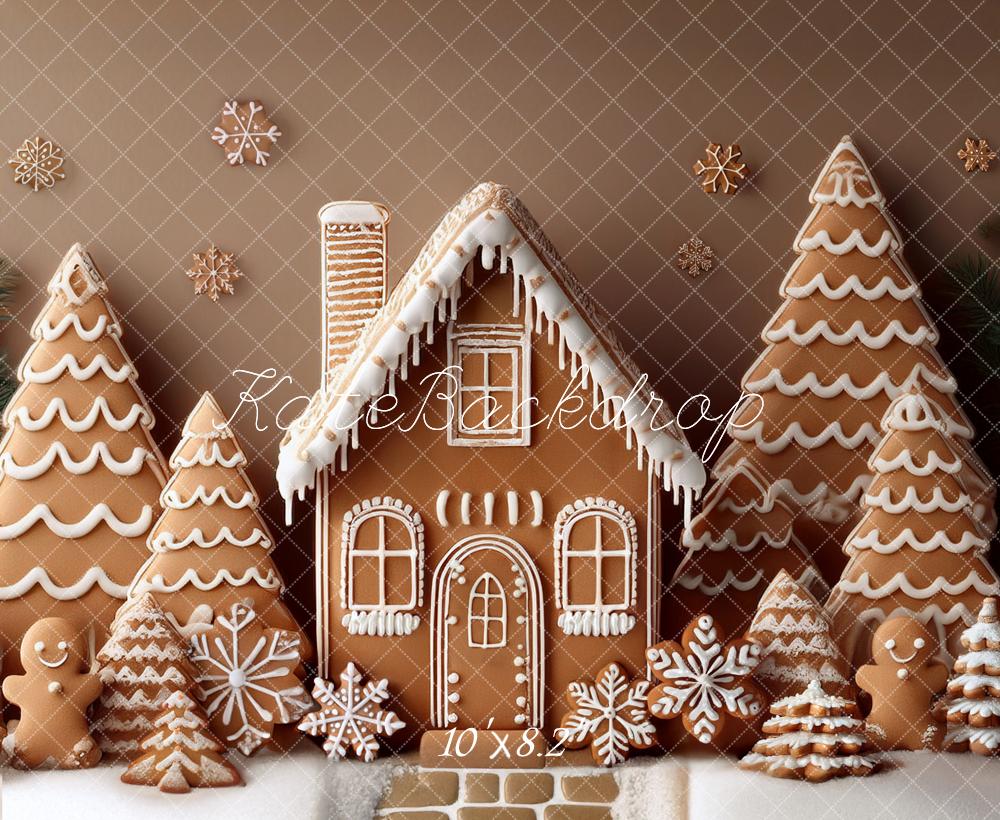Kate Christmas Gingerbread House Backdrop Designed by Mandy Ringe