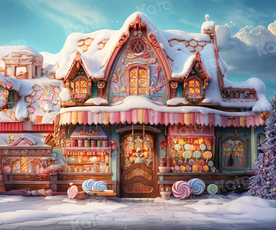 Kate Christmas Candy Shop Backdrop Designed by Emetselch - Kate Backdrop AU