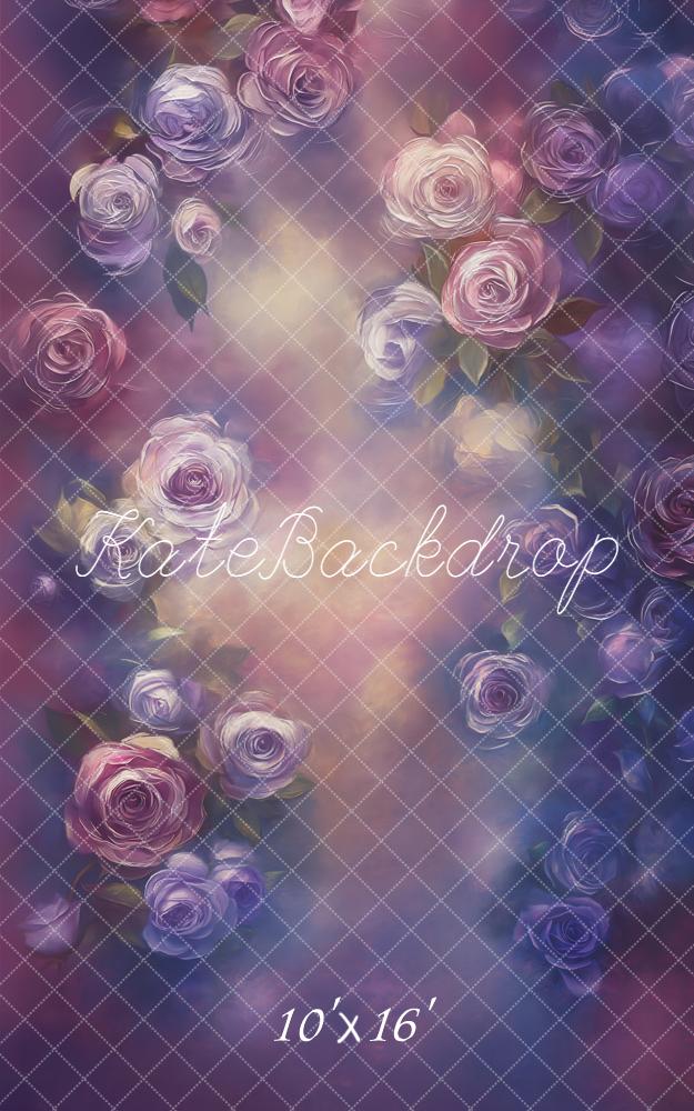 Kate Sweep Purple Rose Fine Art Backdrop Designed by Emetselch - Kate Backdrop AU