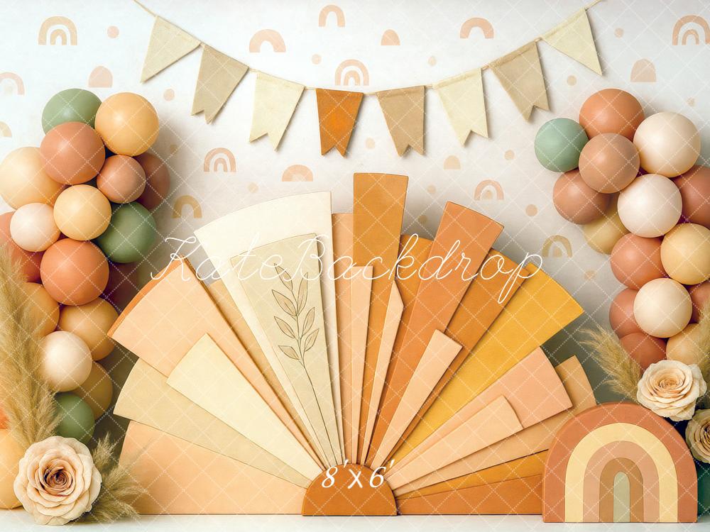 15% OFF Kate Boho Arch Balloons Cake Smash Backdrop Designed by Mini MakeBelieve - Kate Backdrop AU