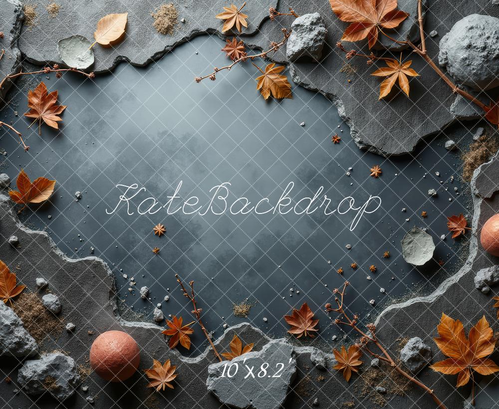 Kate Autumn Leaves Rocks Backdrop Designed by Laura Bybee - Kate Backdrop AU