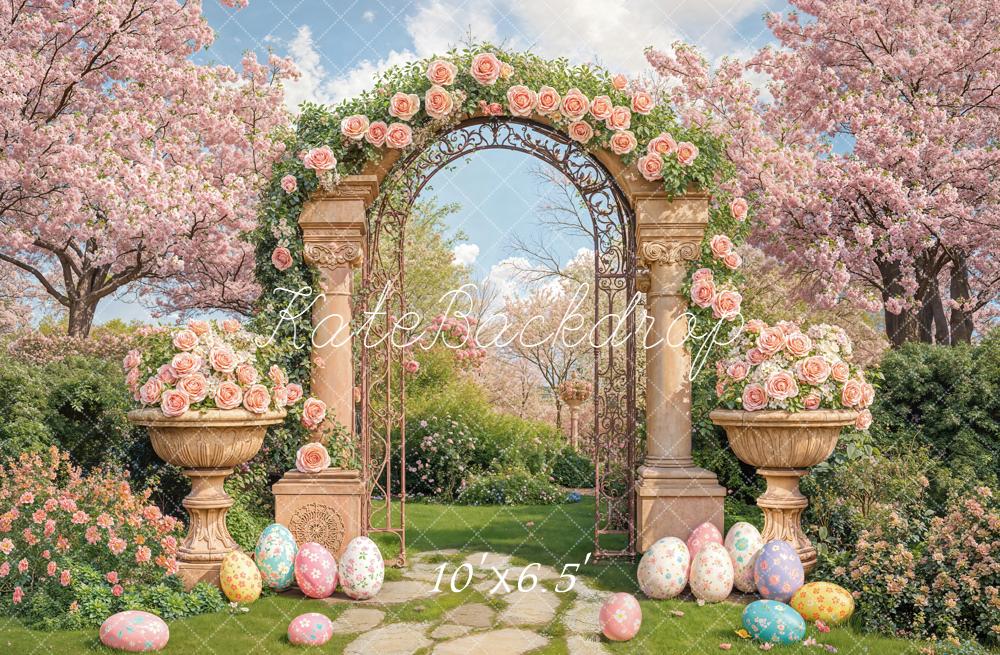 Kate Easter Flower Arch Eggs Garden Backdrop Designed by Emetselch