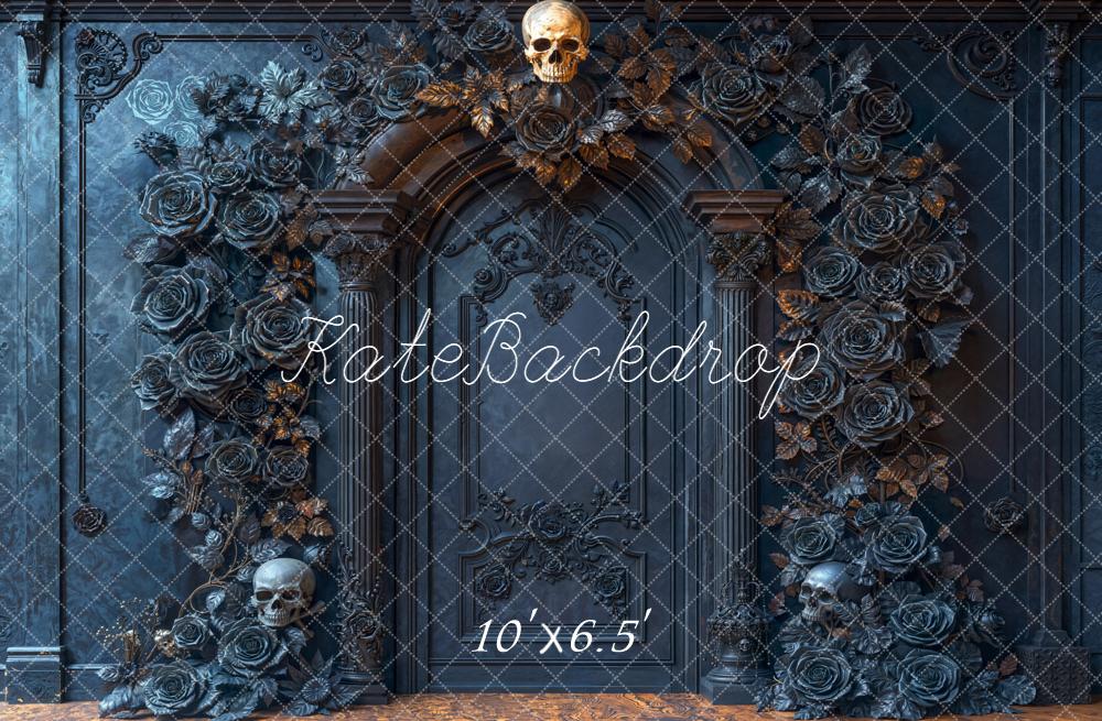 Kate Halloween Skull Arch Dark Wall Backdrop Designed by Emetselch - Kate Backdrop AU