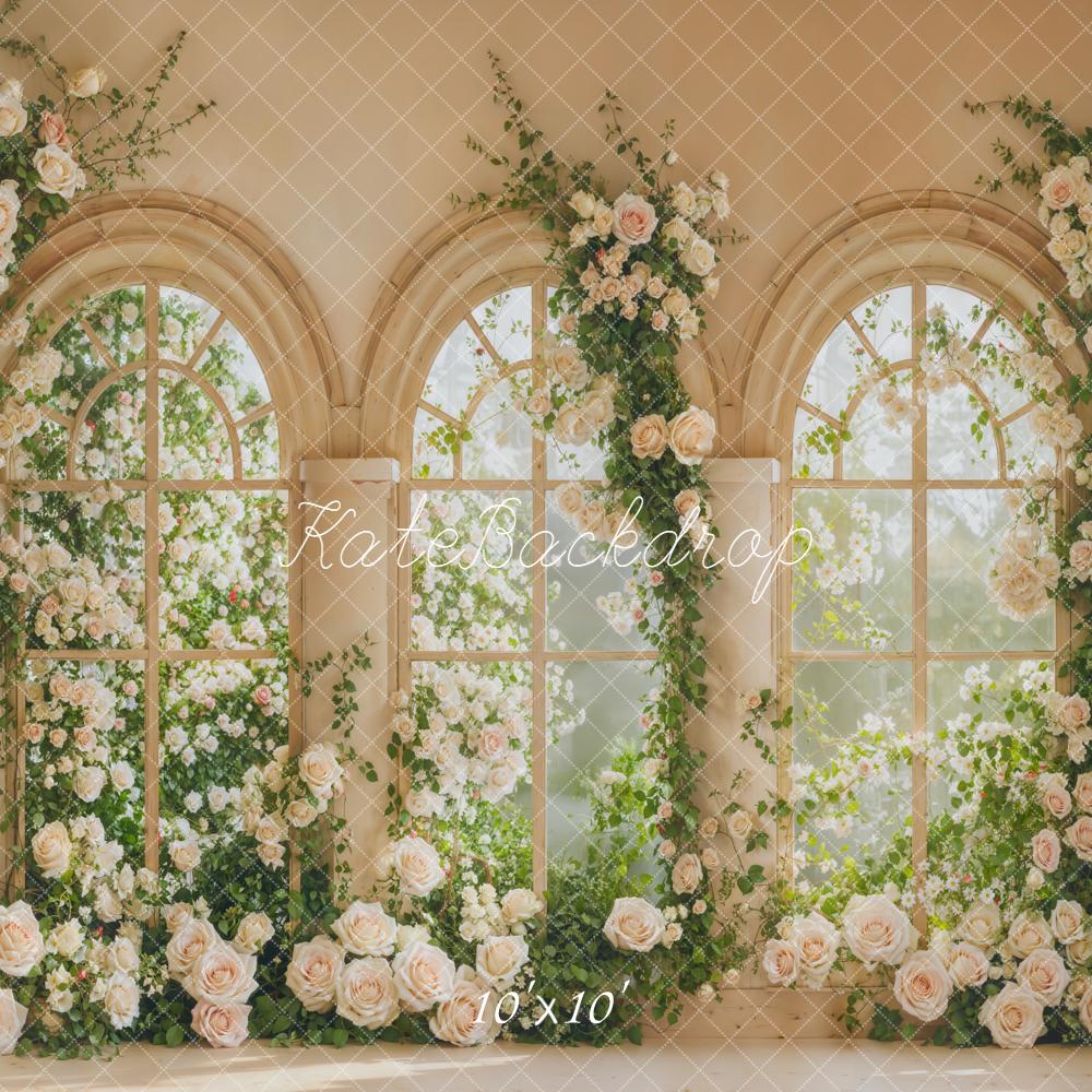Kate Spring Flower Arch Windows Backdrop Designed by Emetselch