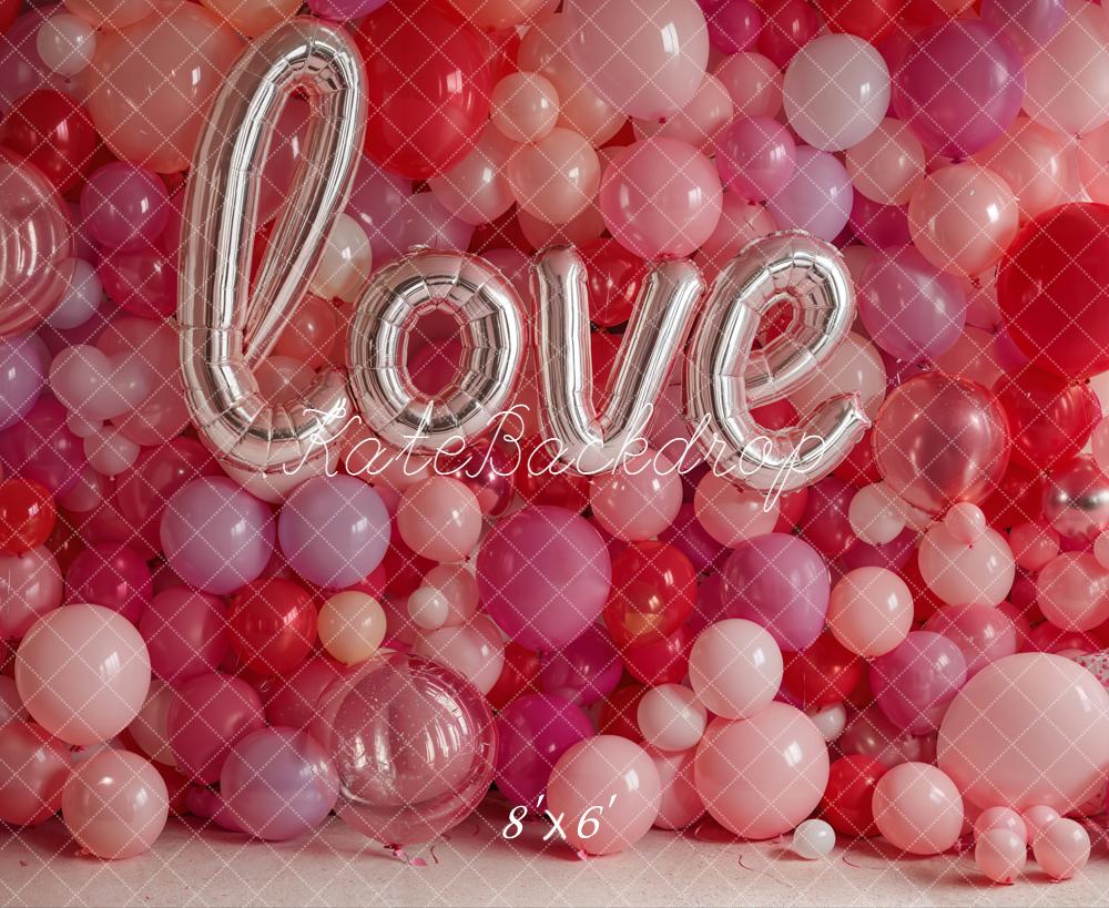 Kate Love Balloon Wall Pink Backdrop Designed by Emetselch - Kate Backdrop AU