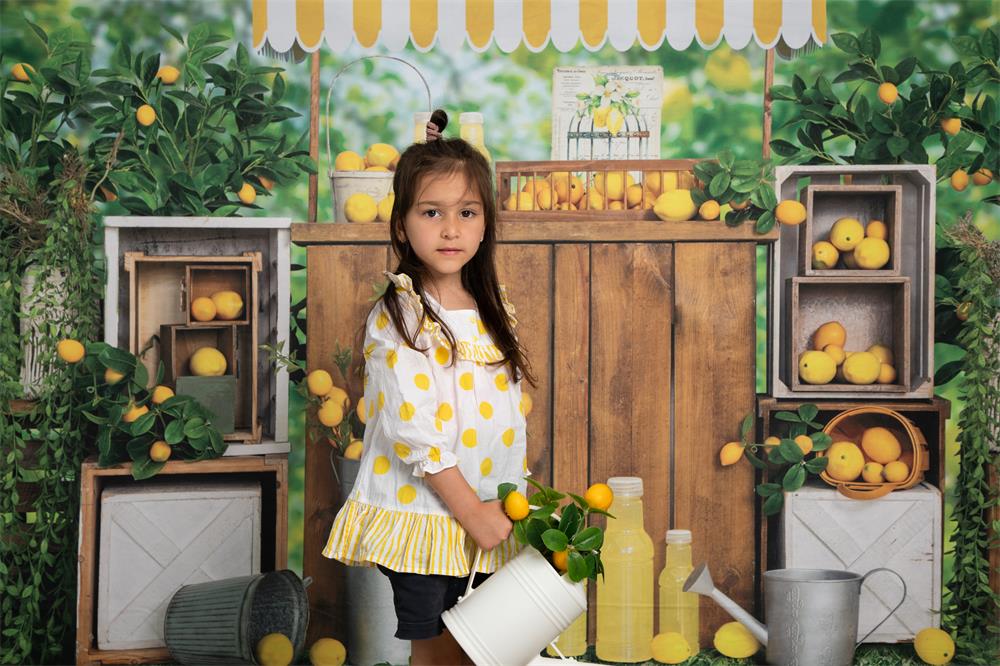 Kate Summer Lemon Fruit Garden Backdrop Lemonade Designed by Emetselch - Kate Backdrop AU