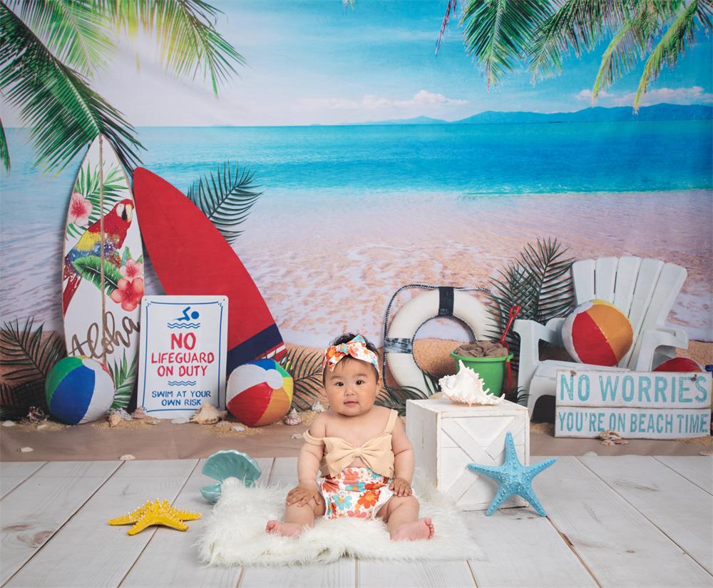 Kate Beach Day Sea Summer Backdrop for Photography Designed by Megan Leigh Photography - Kate Backdrop AU