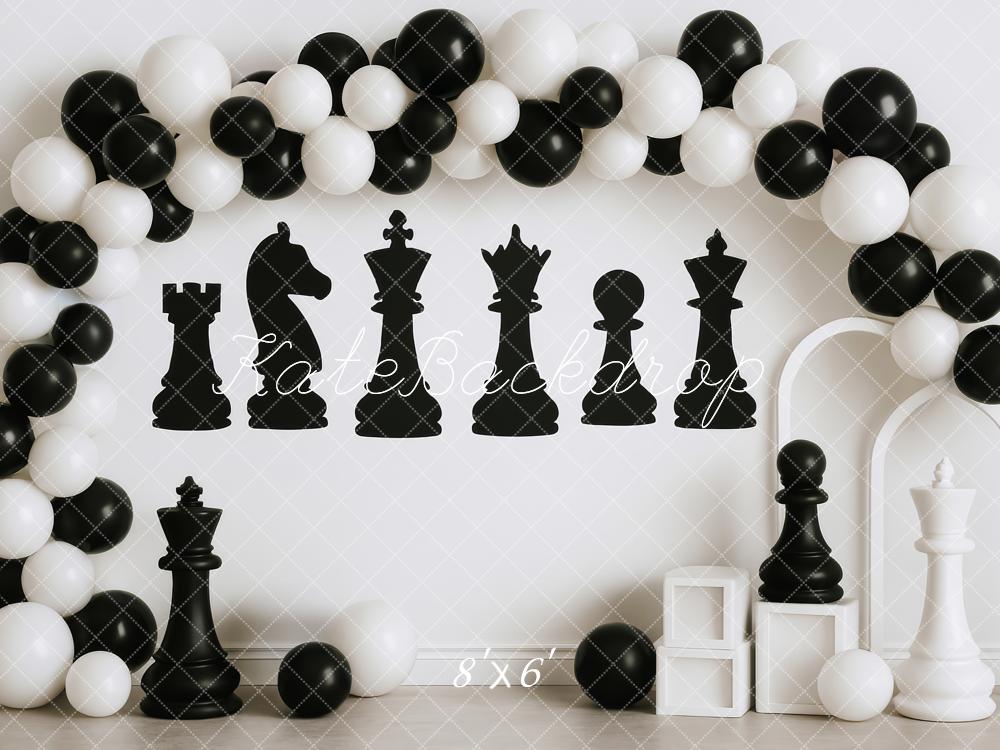 Kate Chess Pieces Balloon Cake Smash Backdrop Designed by Patty Roberts
