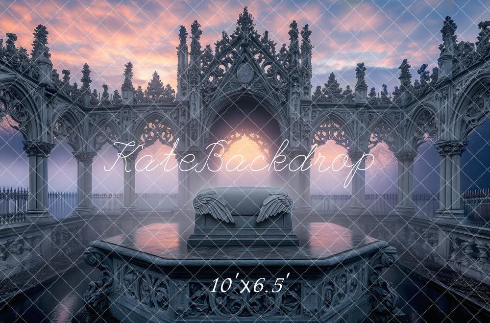 Kate Gothic Arches Angel Wings Backdrop Designed by Mini MakeBelieve