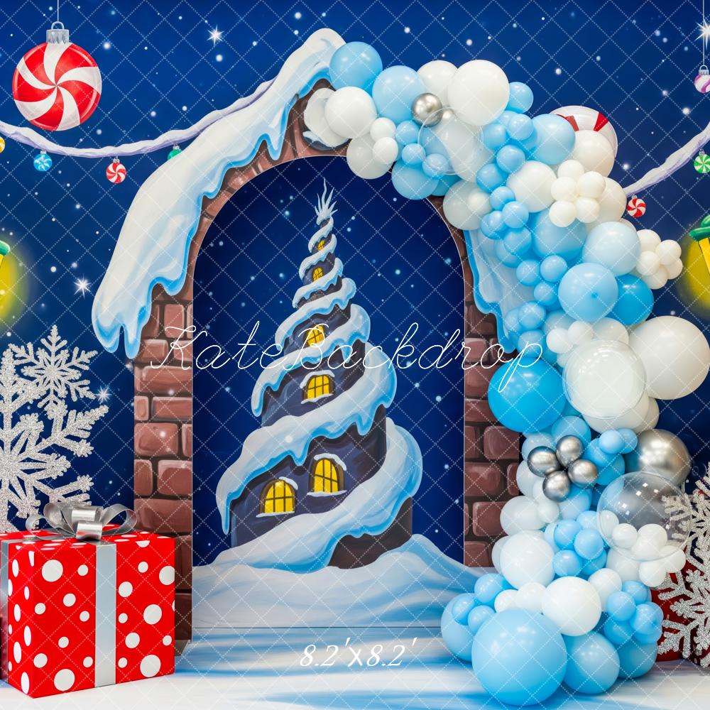 Kate Christmas Arch Balloons Candy Cane Backdrop Designed by Patty Roberts