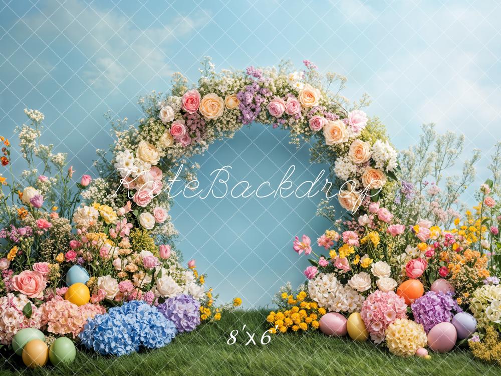 Kate Flower Arch Easter Eggs Backdrop Designed by Emetselch