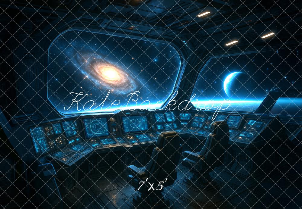 Kate Spaceship Cockpit Galaxy Backdrop Designed by Megan Leigh - Kate Backdrop AU