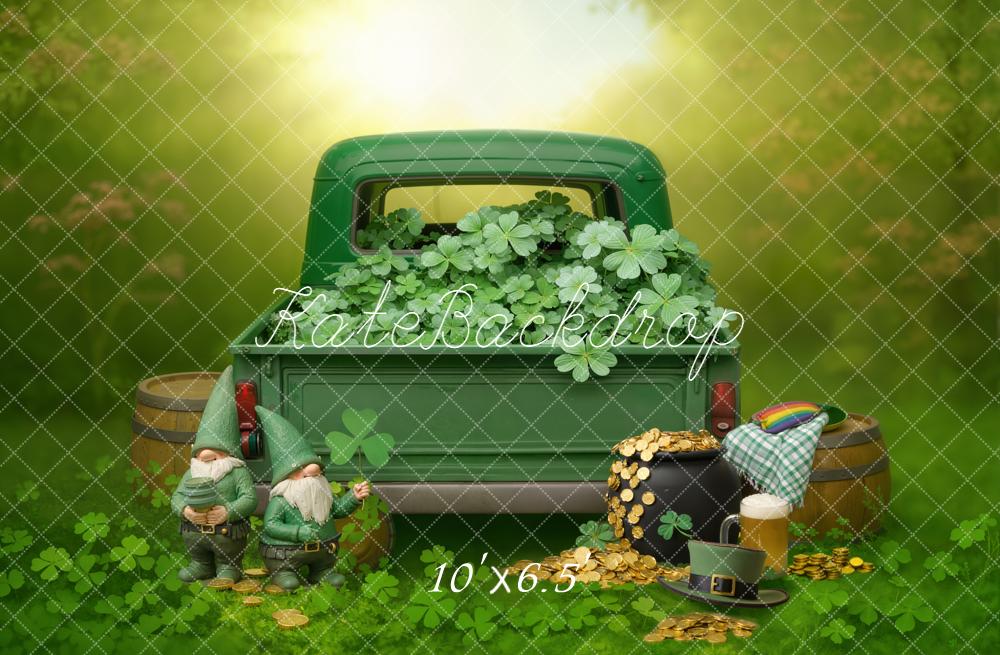 Kate St Patrick's Day Green Truck Backdrop Designed by Emetselch