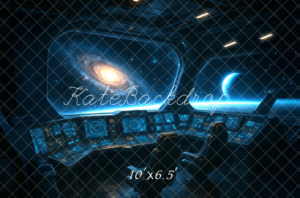 Kate Spaceship Cockpit Galaxy Backdrop Designed by Megan Leigh - Kate Backdrop AU