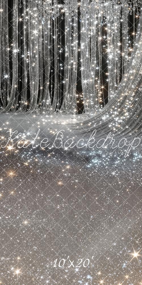 Kate Silver Curtains Sparkle Backdrop Designed by Chain