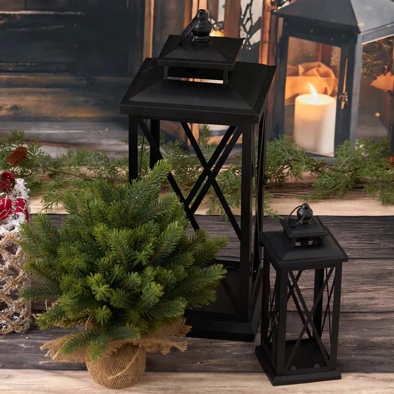 Kate Winter Christmas Tree Lantern Wooden Door Photo Kit - Kate Backdrop AU