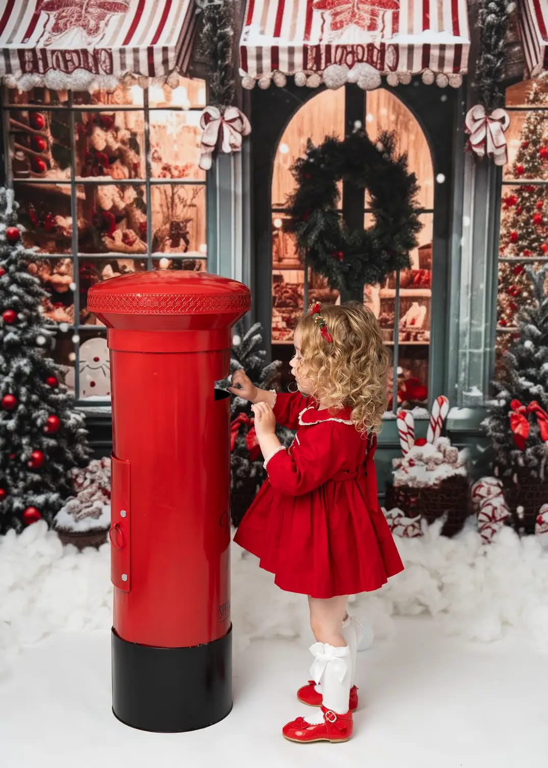Kate Christmas Snow Cabin Backdrop for Photography - Kate Backdrop AU