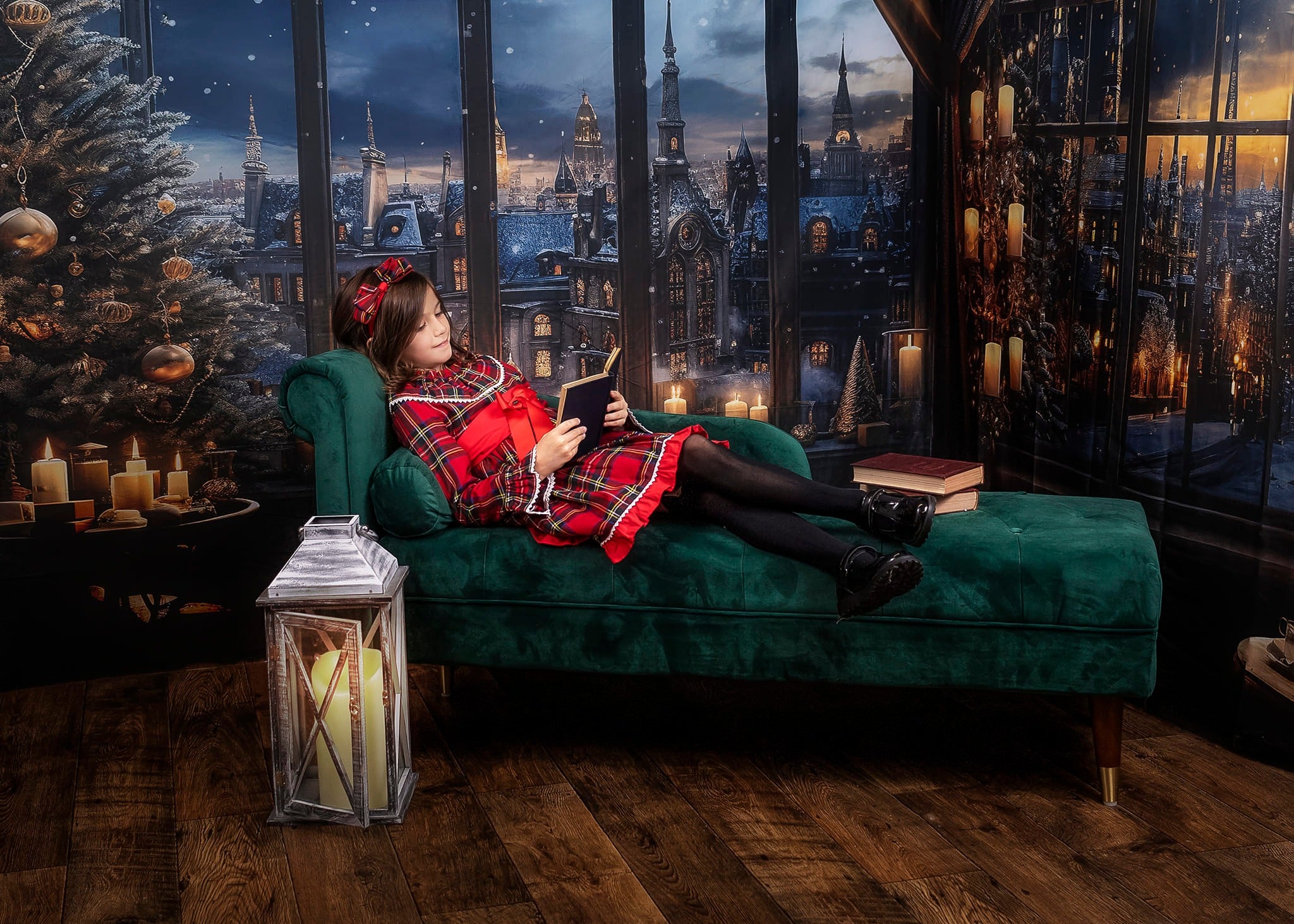 Kate Winter Snow Night Window Room Set(8ftx8ft&10ftx8ft&8ftx10ft) - Kate Backdrop AU