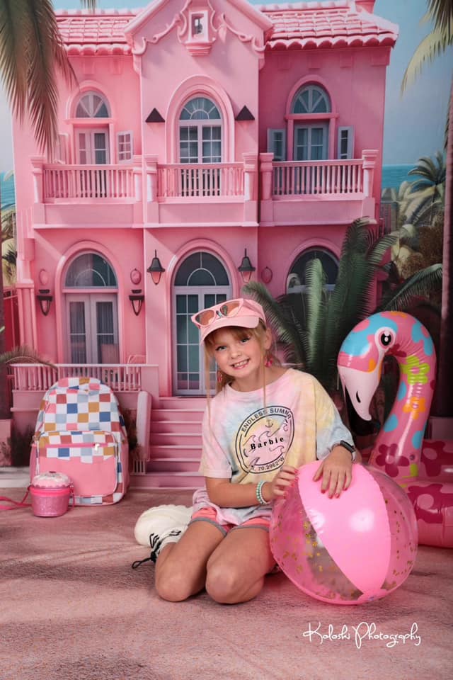 Kate Princess Pink House Backdrop Designed by Chain Photography - Kate Backdrop AU