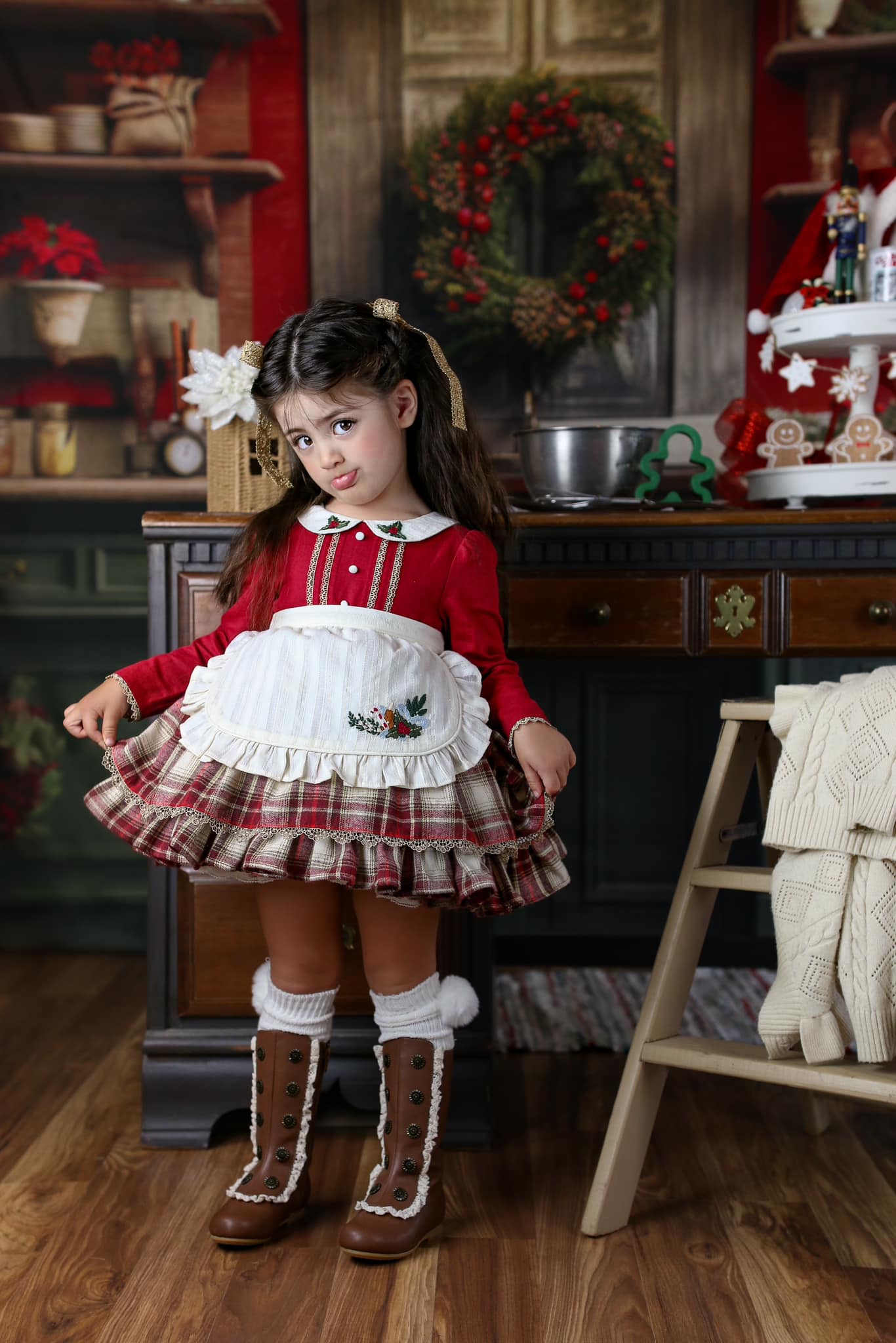 Kate Christmas Kitchen Backdrop Designed by Mandy Ringe Photography - Kate Backdrop AU