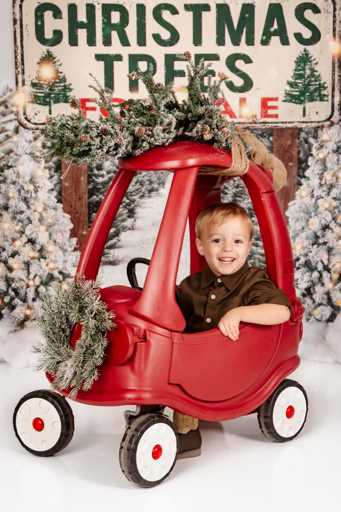 Kate Christmas Tree Winter Backdrop Snow for Photography - Kate Backdrop AU