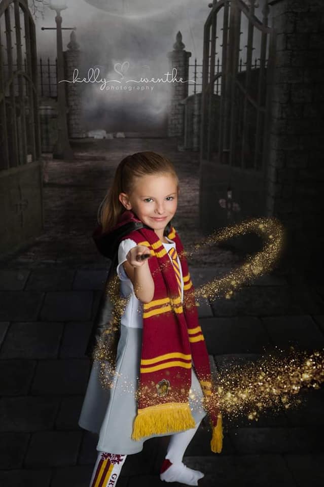 Kate Halloween fabric Backdrop for photography Haunted house - Kate Backdrop AU