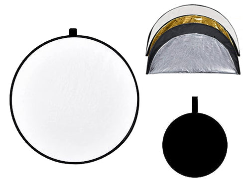 5-In-1 Light Reflector Round For Studio Photography Disc - Kate Backdrop AU
