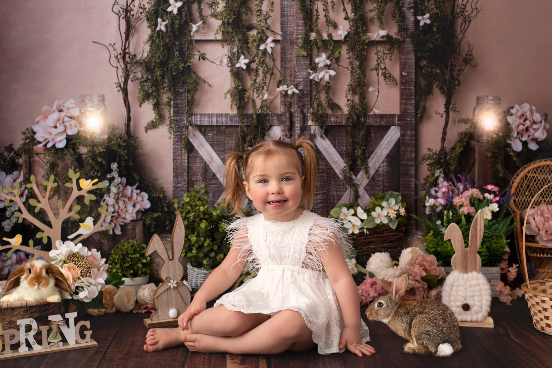 Kate Spring Barn Door Manor Backdrop Designed by Megan Leigh Photography - Kate Backdrop AU
