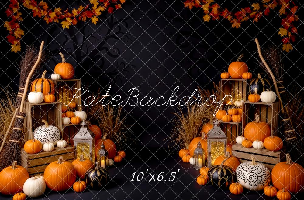 Kate Halloween Pumpkins Autumn Backdrop Designed by Patty Roberts