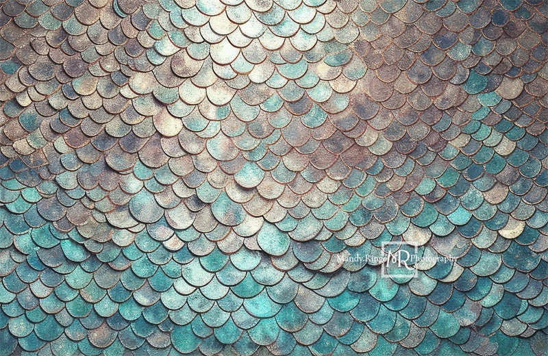 Kate Mermaid Scales Texture Backdrop Designed by Mandy Ringe - Kate Backdrop AU
