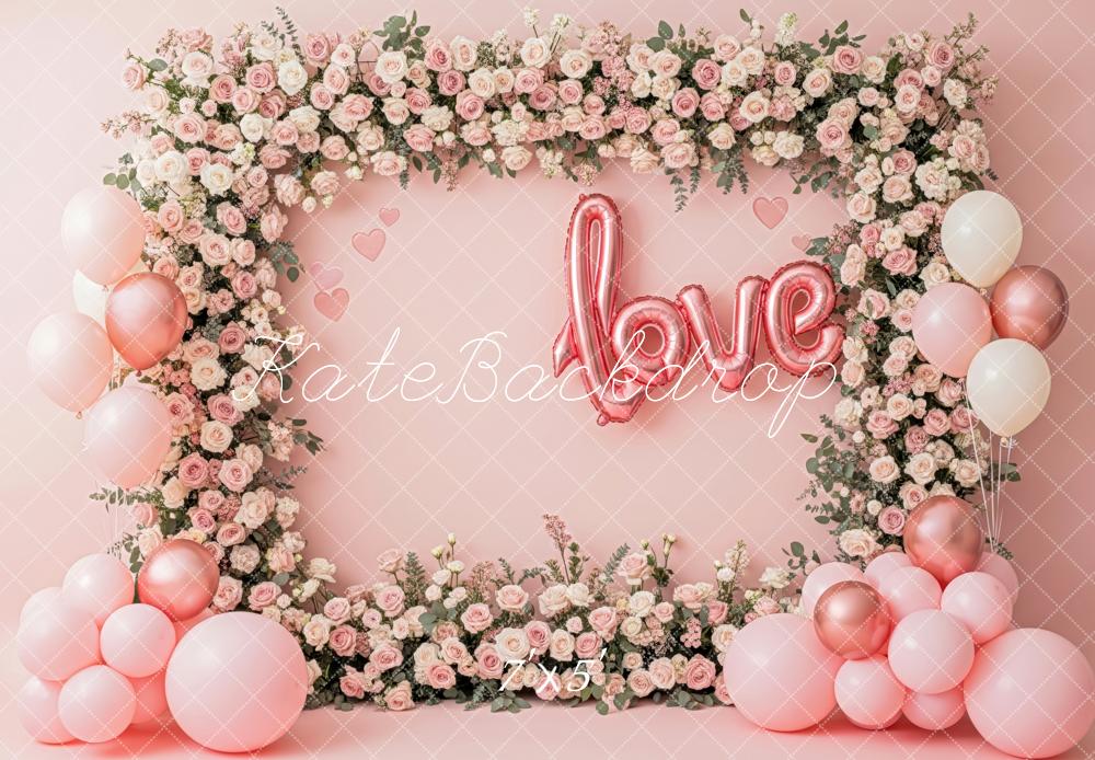 Kate Flower Wedding Pink Balloons Backdrop Designed by Patty Roberts