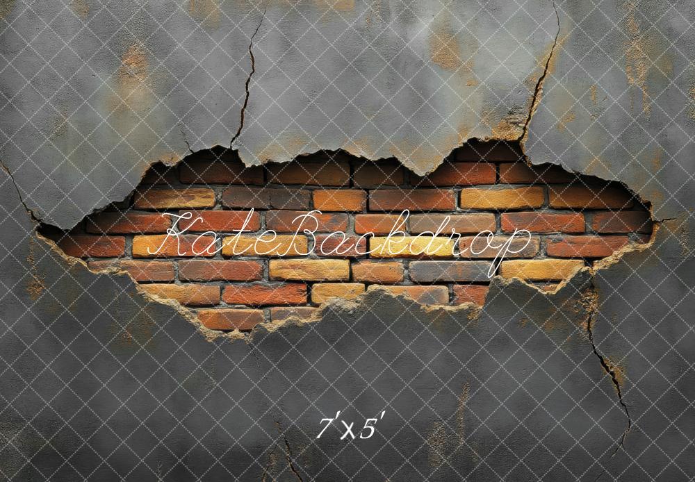 Kate Cracked Concrete Exposed Brick Backdrop Designed by Mini MakeBelieve