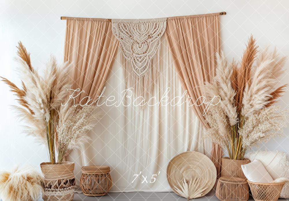 Kate Boho Macrame Pampas Grass Backdrop Designed by Patty Roberts