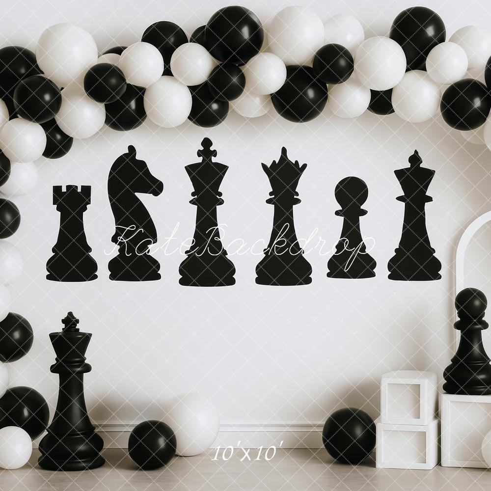 Kate Chess Pieces Balloon Cake Smash Backdrop Designed by Patty Roberts