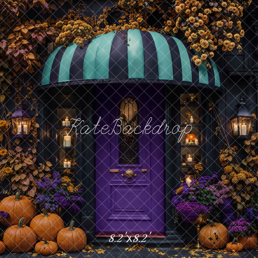 Kate Halloween Purple Door Pumpkins Backdrop Designed by Chain