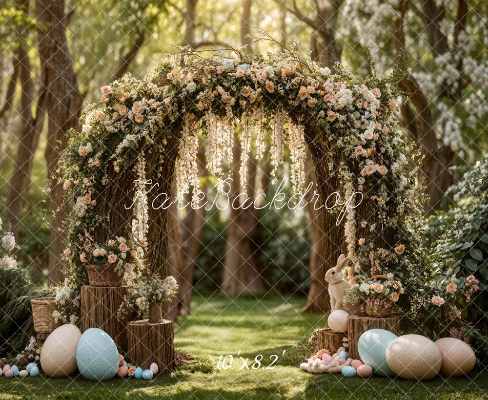 Kate Easter Bunny Flower Arch Forest Backdrop Designed by Emetselch