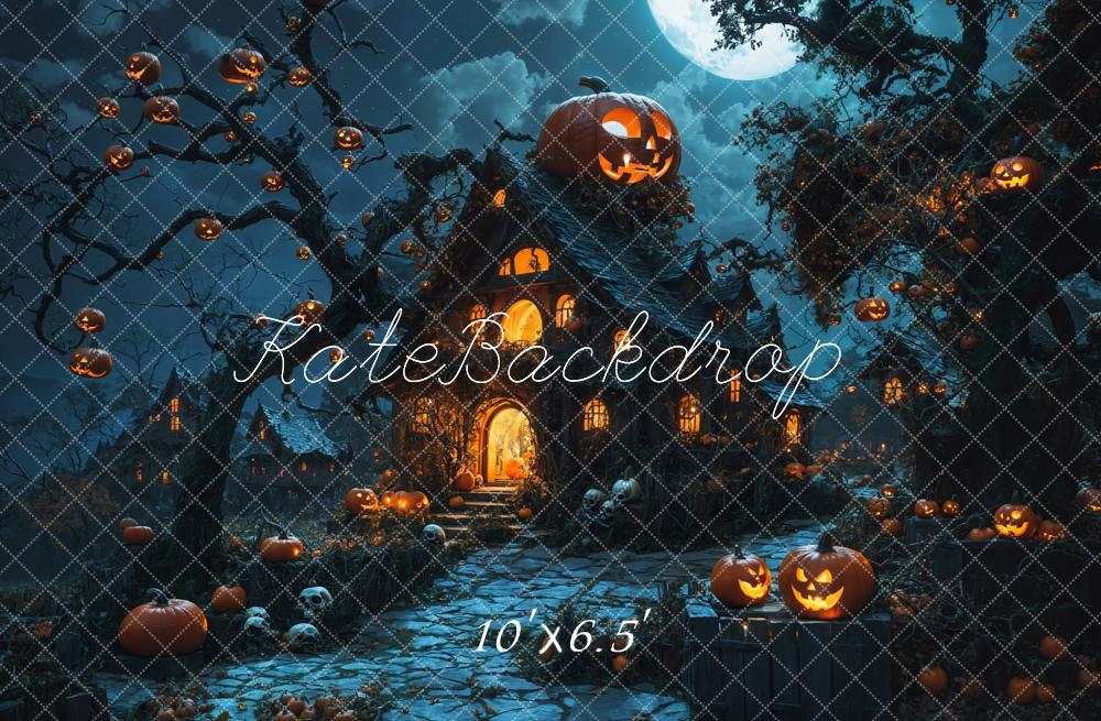 Kate Halloween Haunted House Backdrop Designed by Emetselch - Kate Backdrop AU