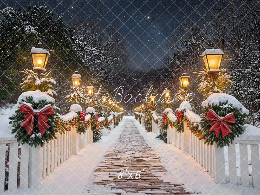 Kate Christmas Snow Bridge Backdrop Designed by Chain