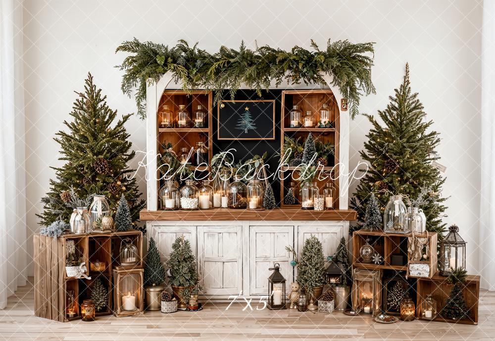 Kate Christmas Cabinet Trees Backdrop Designed by Emetselch