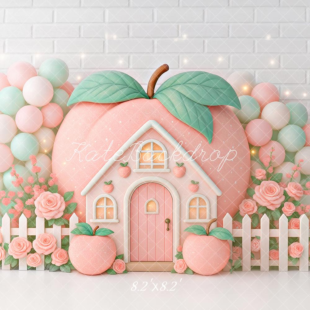 Kate Peach House Balloons Backdrop Designed by Ashley Paul