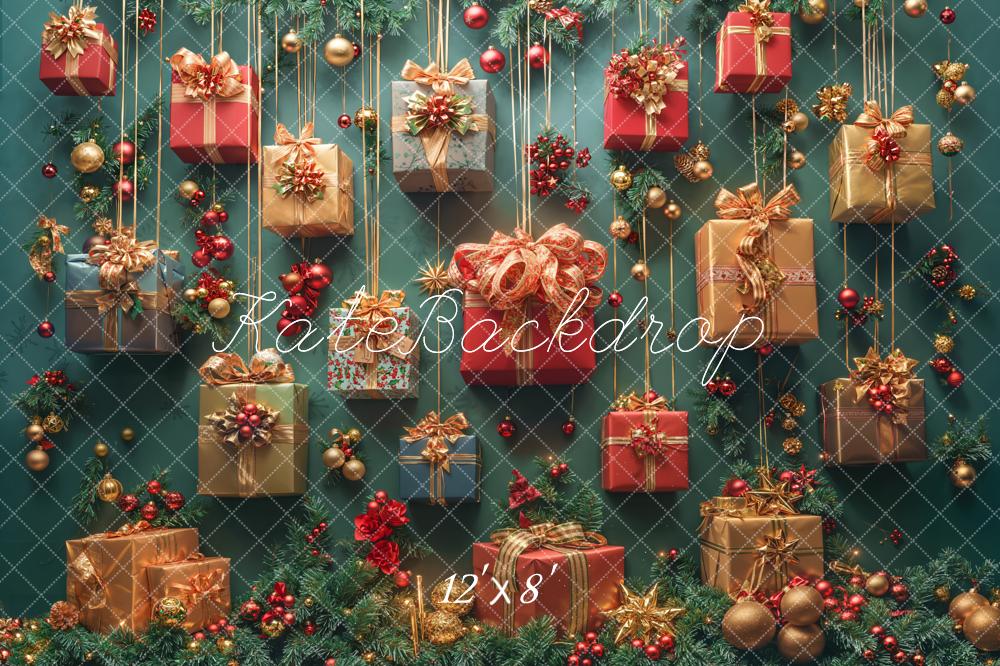 Kate Christmas Presents Fleece Backdrop Designed by Emetselch - Kate Backdrop AU
